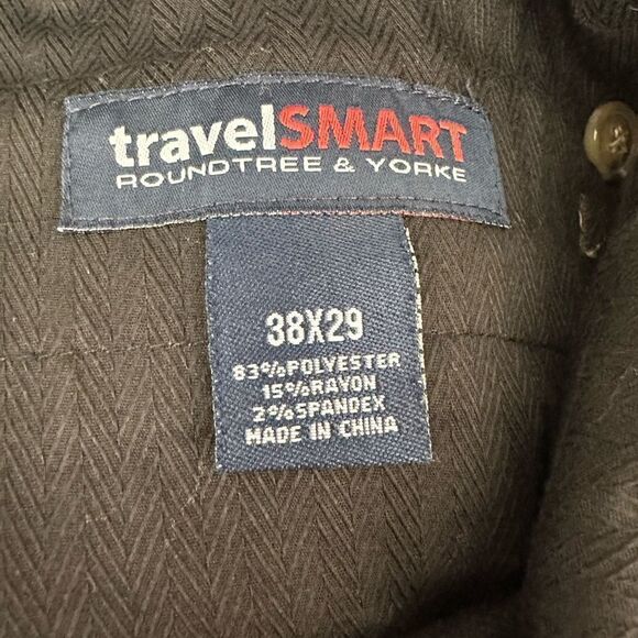 EUC Roundtree & Yorke Men’s TravelSmart Dress Pants - Size 38x29 - Picture 7 of 7